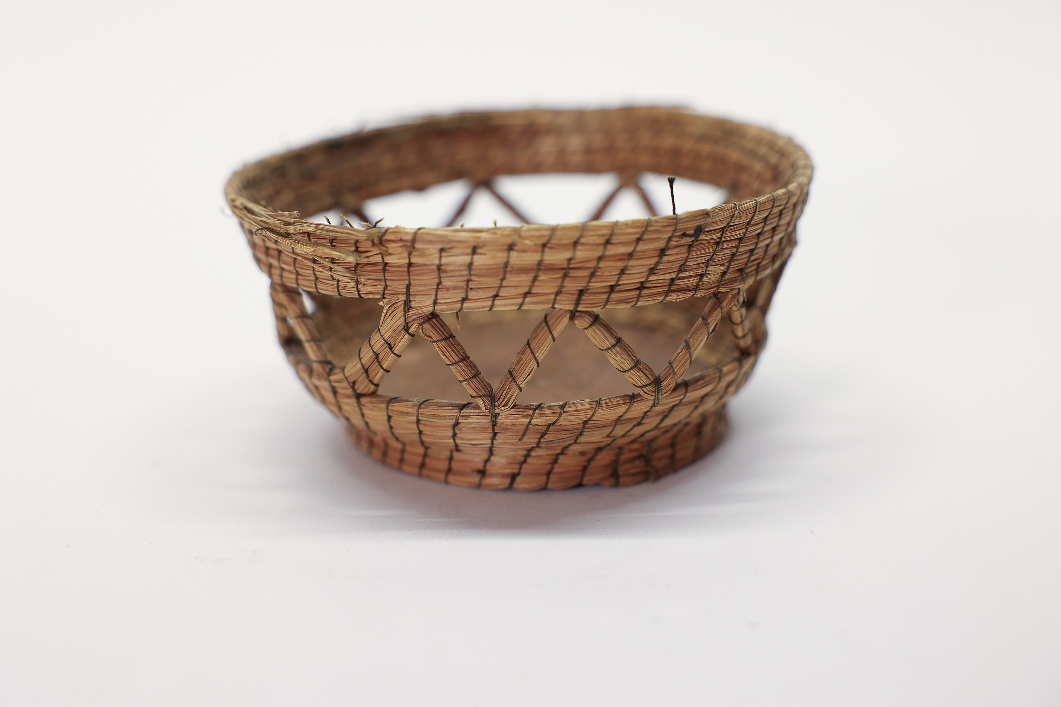 Antique Native American Birch Bark and Pine Needle Basket