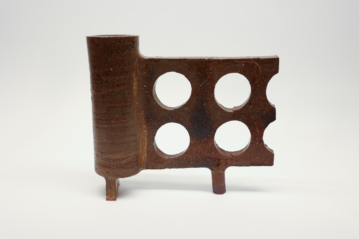 Marked Studio Stoneware Sculptural Form and Vessel