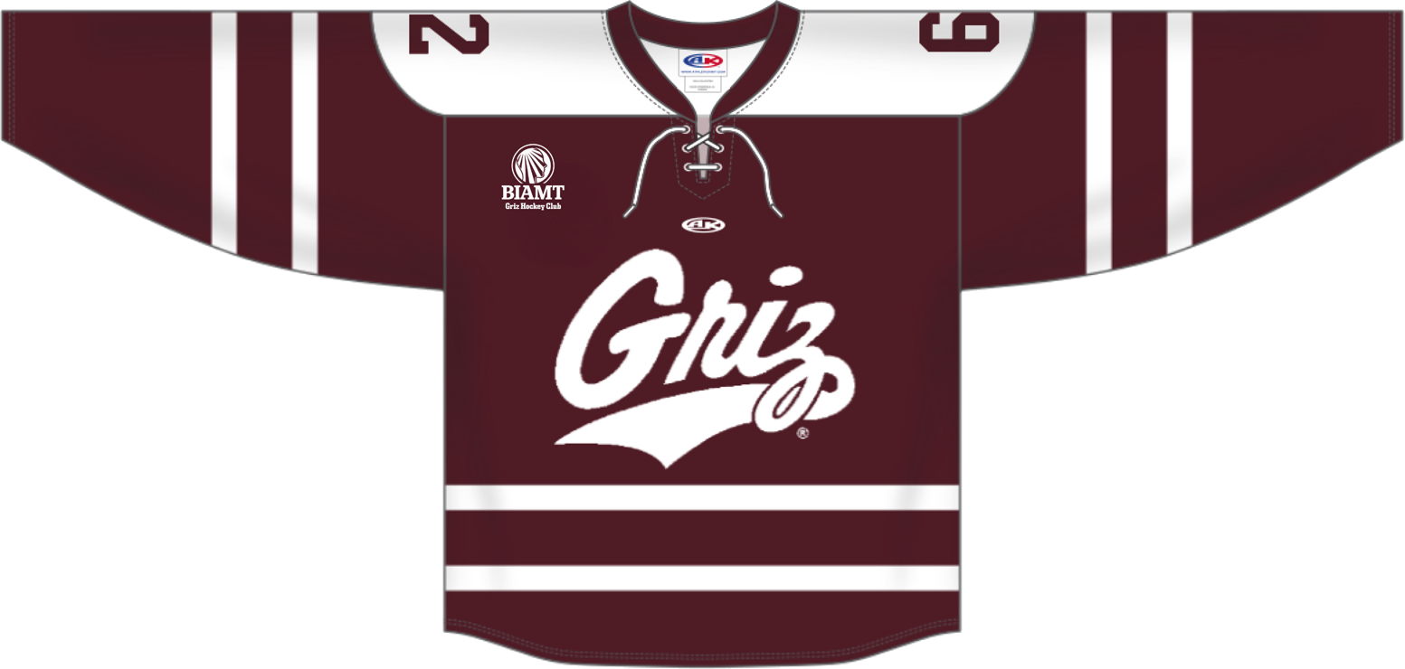UM Griz Hockey Brain Injury Alliance Jersey Auction jersey